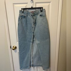 Edikted denim maxi skirt